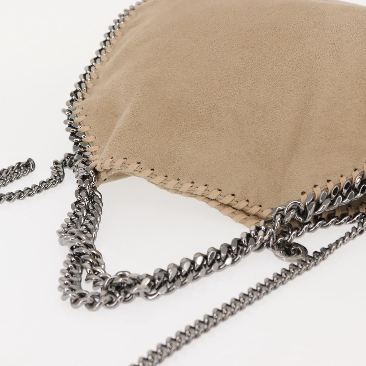 Stella McCartney Falabella Fold-Over Beige – Catena Canna di Fucile · 24 cm - Etoilux