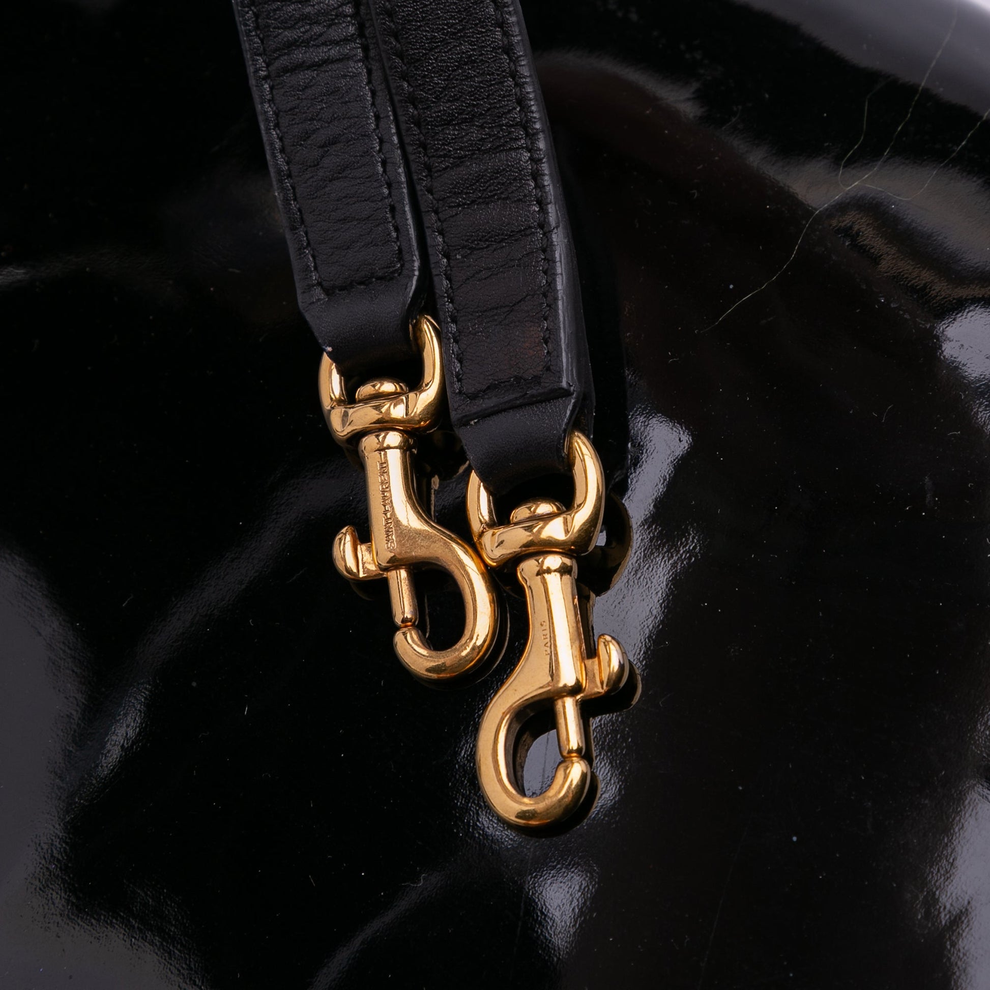 Saint Laurent Sac de Jour Large in pelle verniciata nera – 2014 - Etoilux