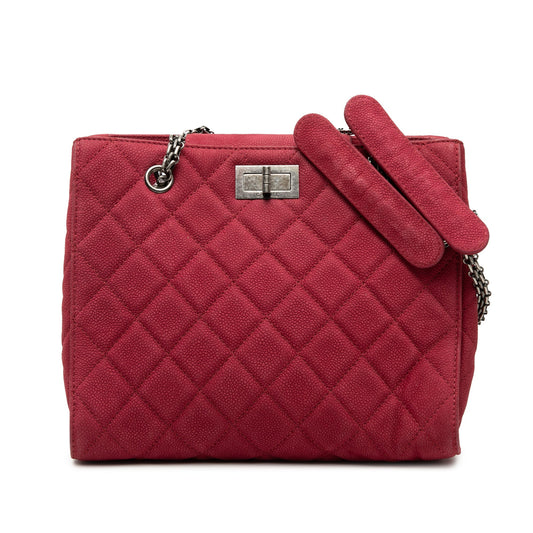 Chanel 2.55 Reissue Shopping Tote Caviar Nabuk Rossa 27cm | Etoilux
