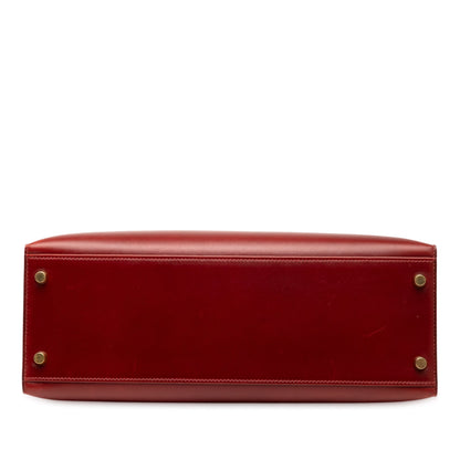 Hermès Kelly Retourne 32 Pelle Box Calf – Rosso – Hardware dorato - Etoilux