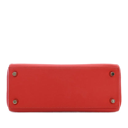 Hermès Kelly II Retourne 25 in pelle Swift Rouge Pivoine Anno 2015 – Made in France - Etoilux