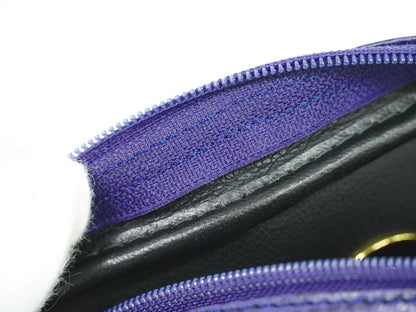 Christian Dior Vintage Zip Pochette in Pelle Blu - Etoilux