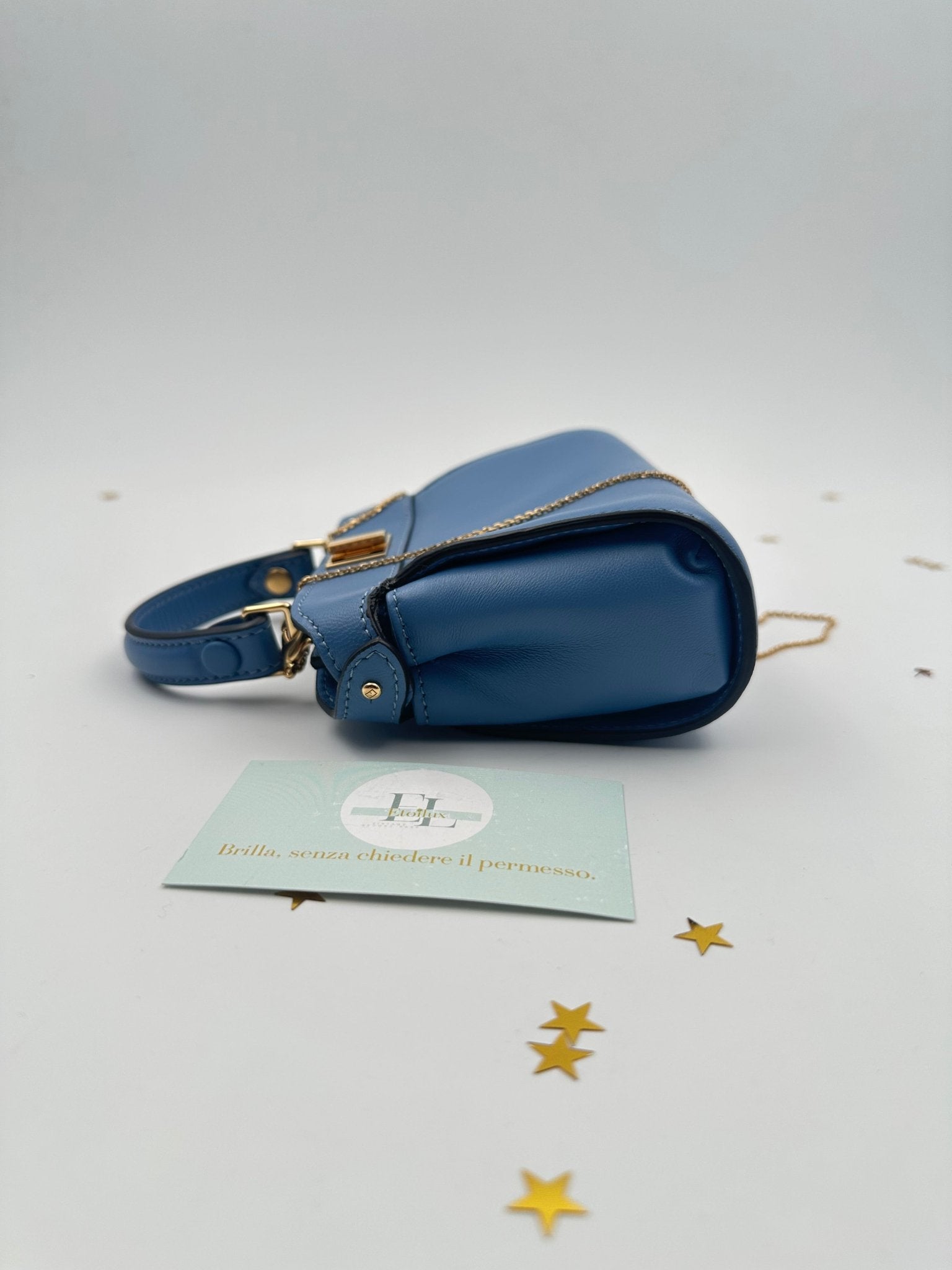 Fendi Nano Peekaboo – Pelle Azzurra - Etoilux