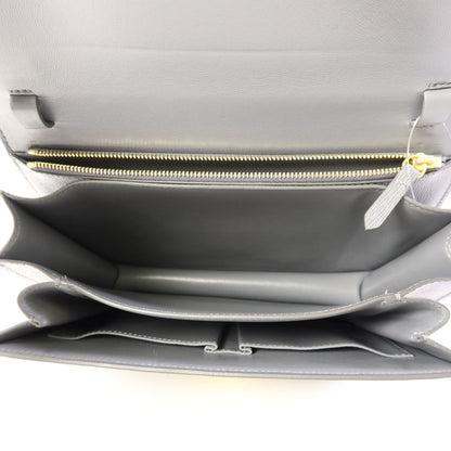 Céline Classic Box Medium Liséré Grigio Ardesia Hardware Dorato – 23 cm - Etoilux