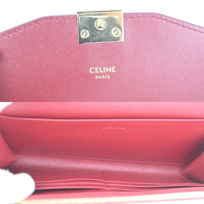 Céline C Wallet on Chain Pelle Bicolor Bordeaux/Rosso – 18,5 cm - Etoilux