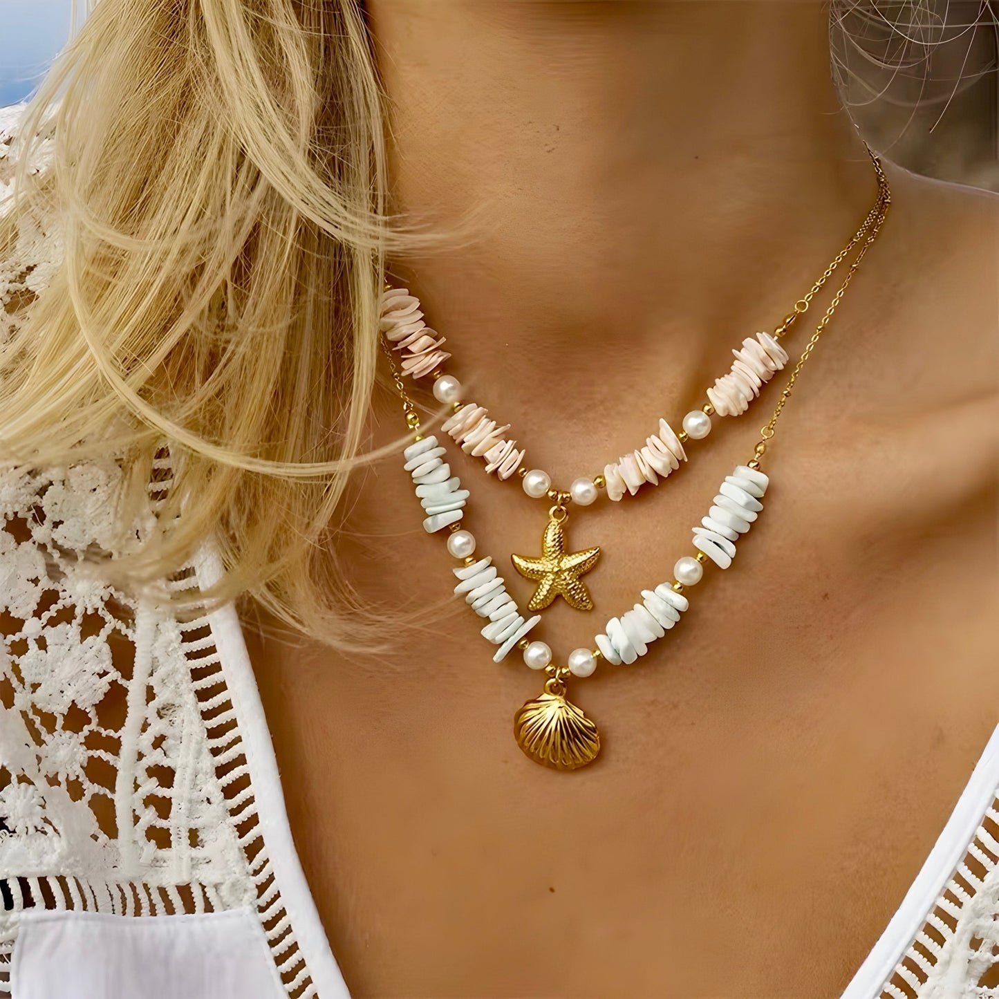 BEHI SHELL NECKLACE - Etoilux