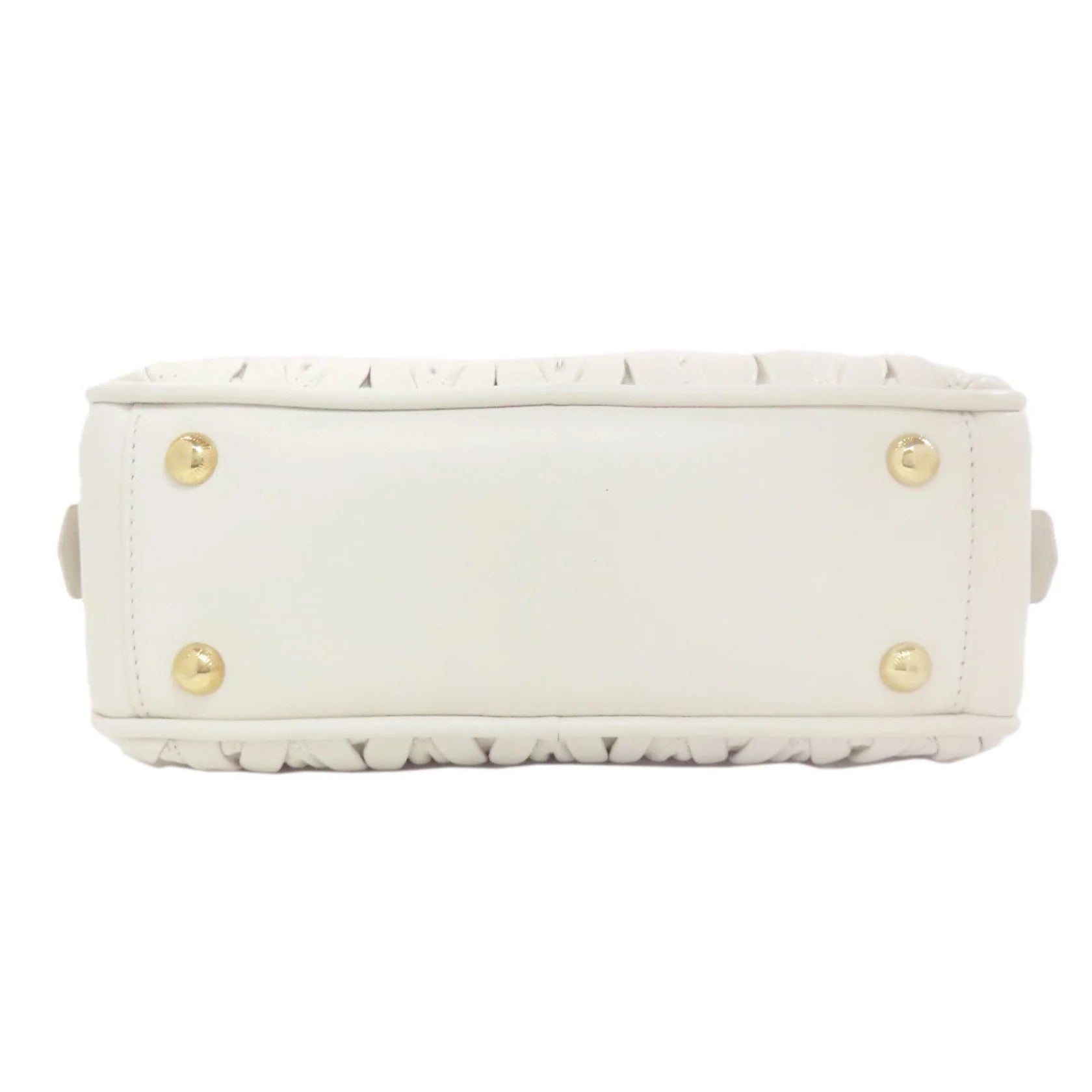 Miu Miu Arcadie Matelassé in Pelle di Vitello Bianca - Etoilux