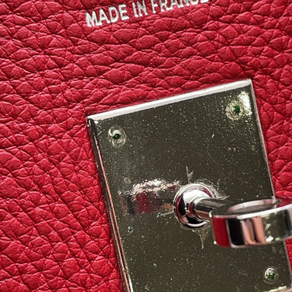 Hermès Birkin 35 – Pelle Rossa – Hardware Palladiato - Etoilux