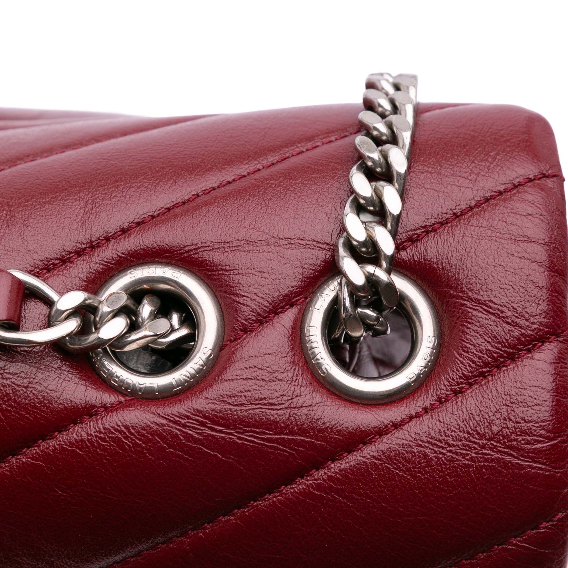 Saint Laurent LouLou Medium in pelle trapuntata – Rosso (2018) - Etoilux