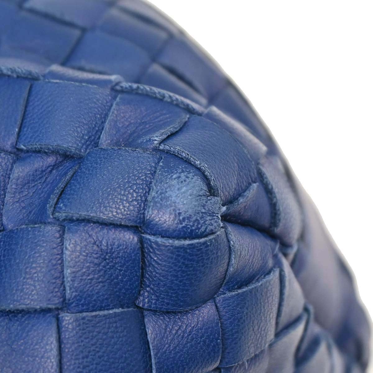 Bottega Veneta Intrecciato Nappa Cobalt Blue Hardware Dorato 2008 — Mini Hobo - Etoilux