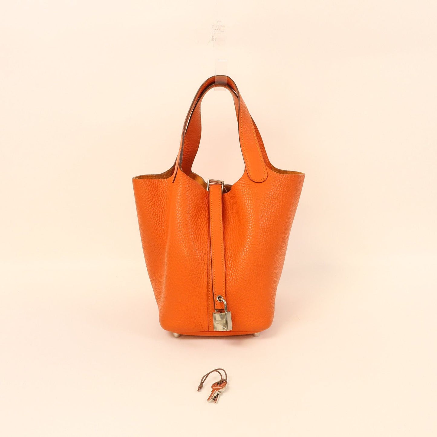 Hermès Picotin Lock 18 PM in Taurillon Clémence Feu – Palladio - Etoilux