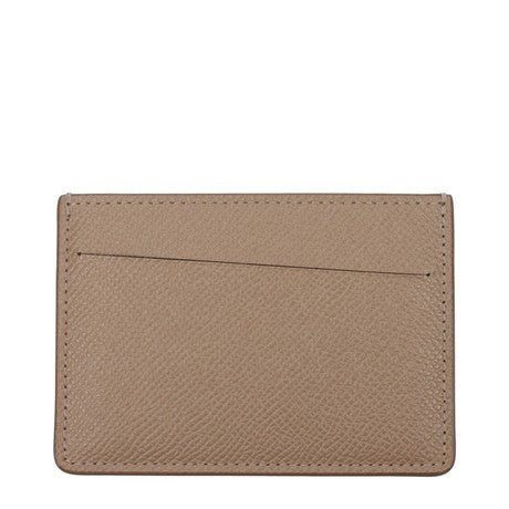 Maison Margiela – Porta Carte in Pelle Beige – 7 × 10 cm - Etoilux