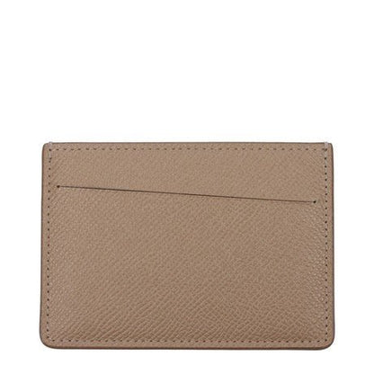 Maison Margiela – Porta Carte in Pelle Beige – 7 × 10 cm - Etoilux