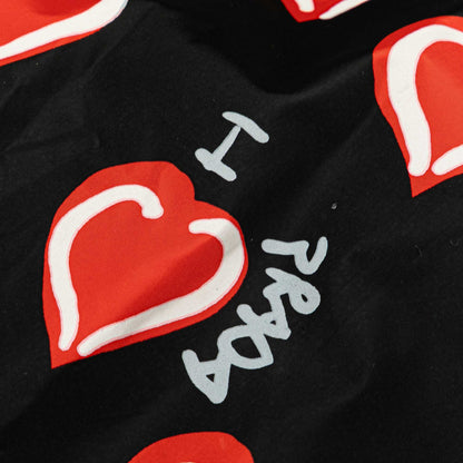 Prada – Tote in nylon stampato con cuori (“I Love Prada”) - Etoilux