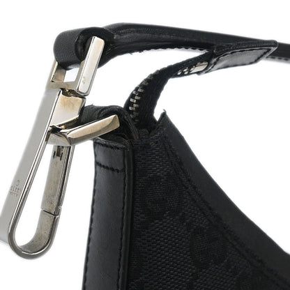 Gucci Vintage Hobo GG Canvas Nera con Manico Hardware Argentato – Misura Media - Etoilux