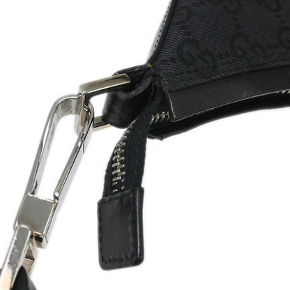 Gucci Vintage Hobo GG Canvas Nera con Manico Hardware Argentato – Misura Media - Etoilux