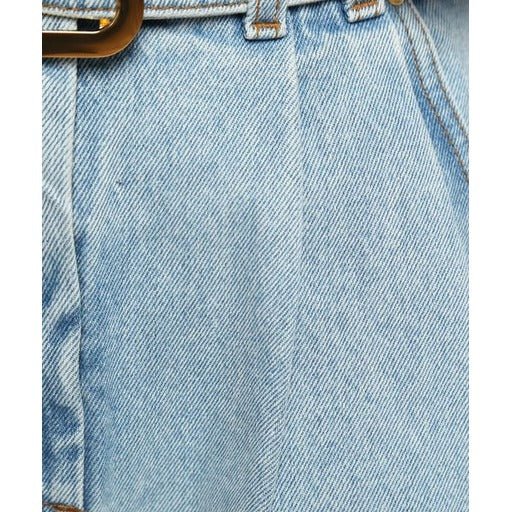 Balmain - Shorts - Azzurro pantaloncini con fibbia - Etoilux