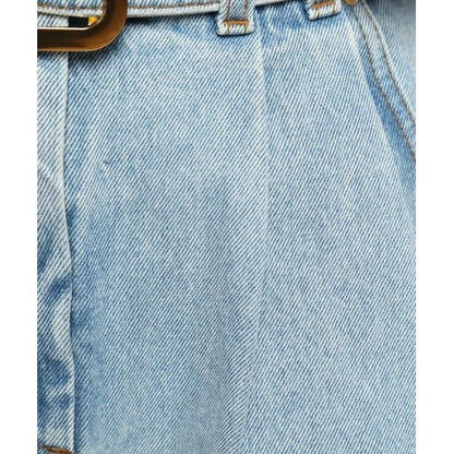 Balmain - Shorts - Azzurro pantaloncini con fibbia - Etoilux