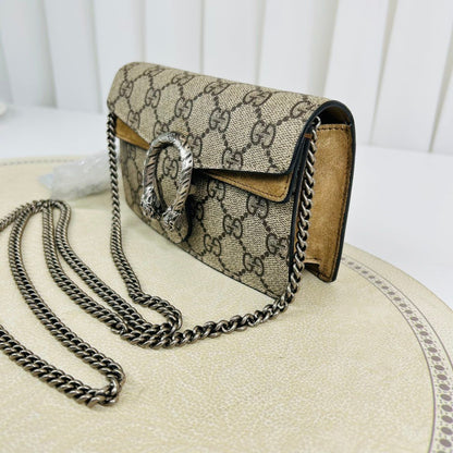 Gucci Dionysus Super Mini in tela GG Supreme – Khaki - Etoilux