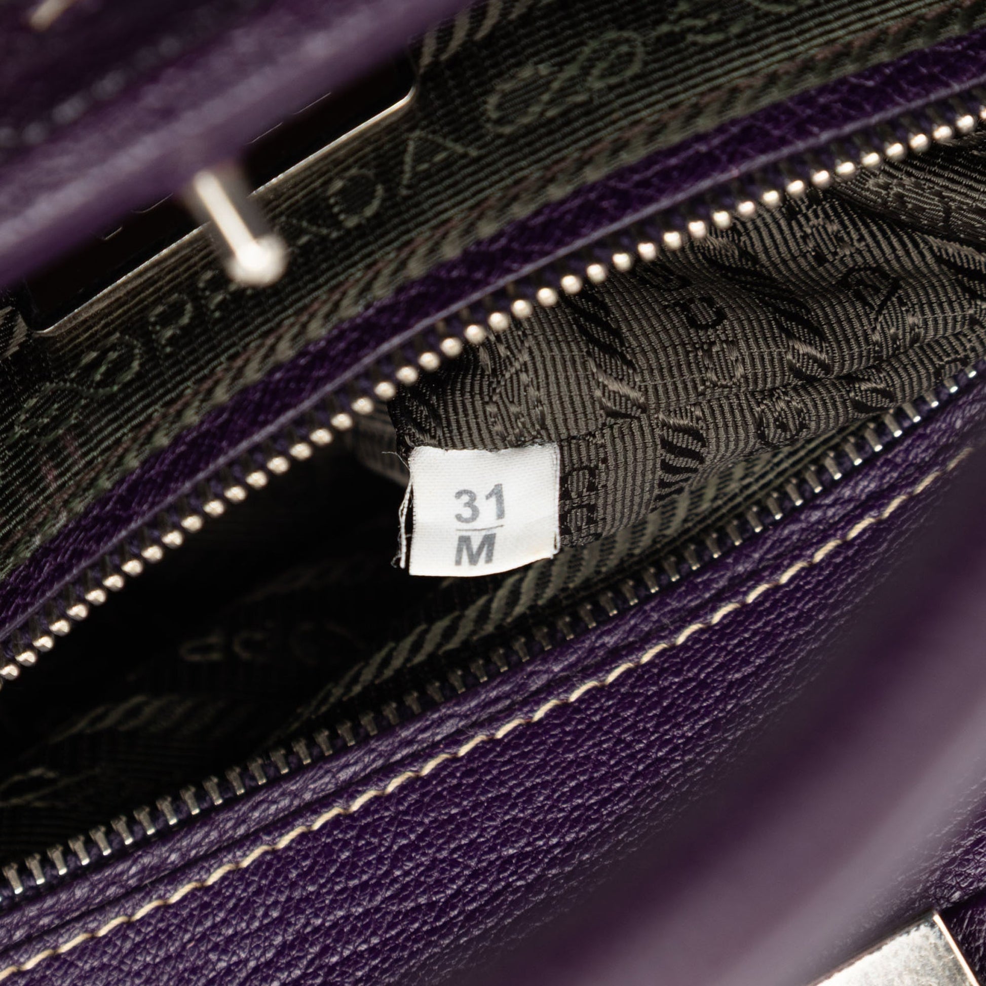 Prada Madras Cerniera Frame – Borsa da Medico in Pelle di Capra Viola (anni ’90–2000) - Etoilux