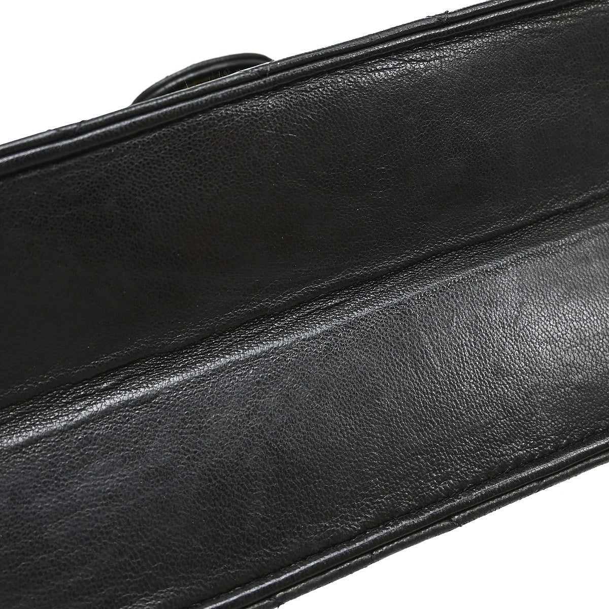Chanel Vintage Square CC Flap Pelle Agnello Nera Anni '90 – 22 cm - Etoilux
