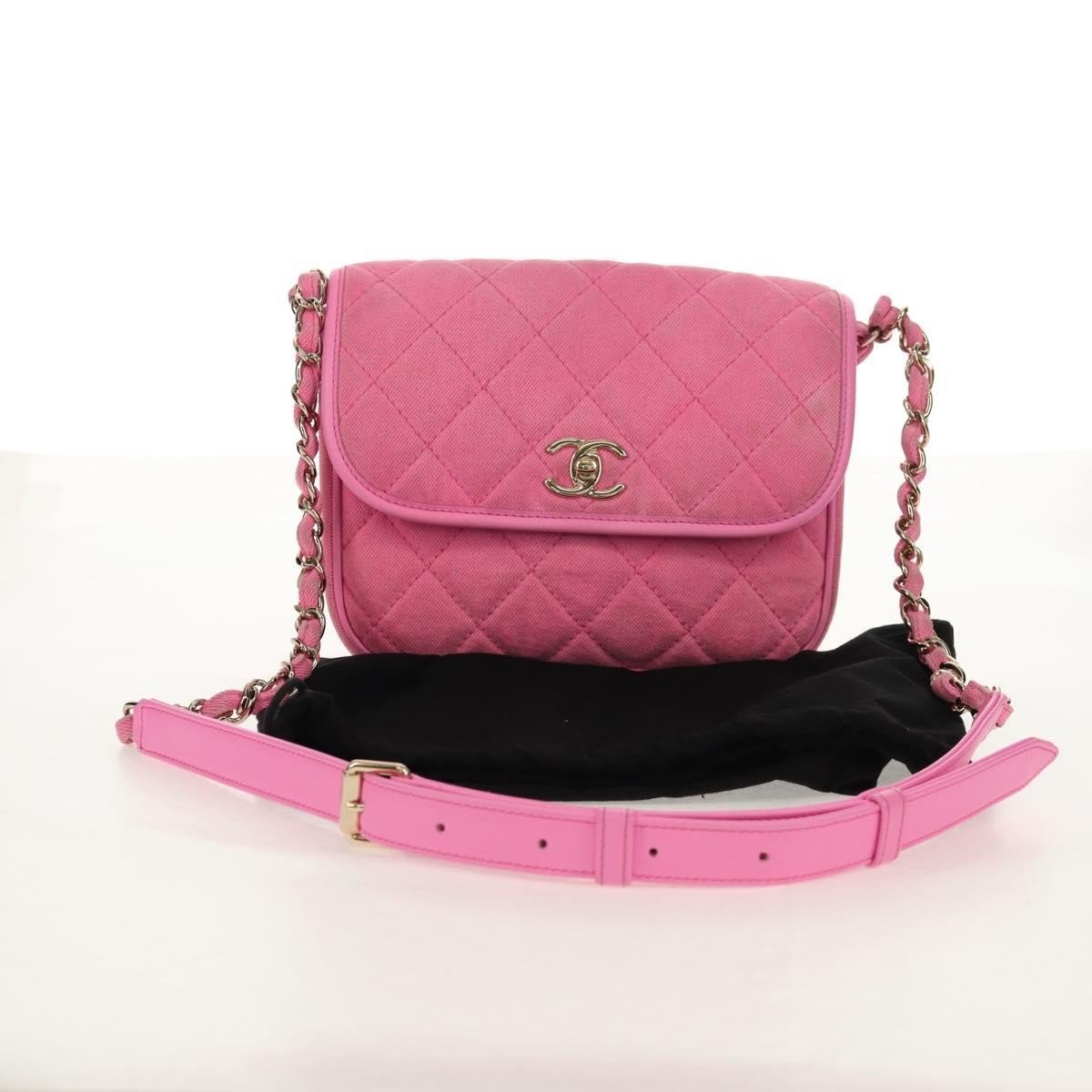 Chanel Small Flap Bag Denim Trapuntato Rosa – 20 cm - Etoilux