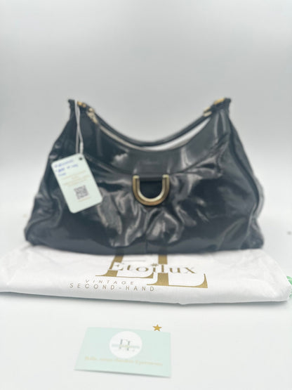Gucci Indy Hobo Vernice Nera – Iconico Glamour Retrò - Etoilux