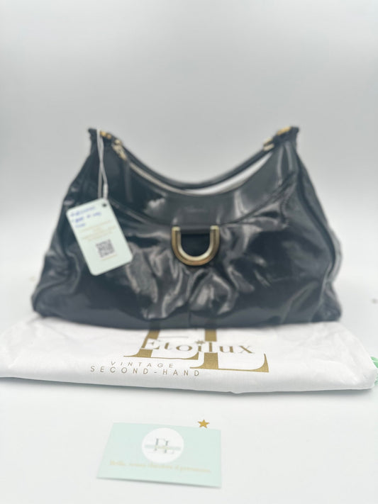 Gucci Indy Hobo Vernice Nera – Iconico Glamour Retrò - Etoilux