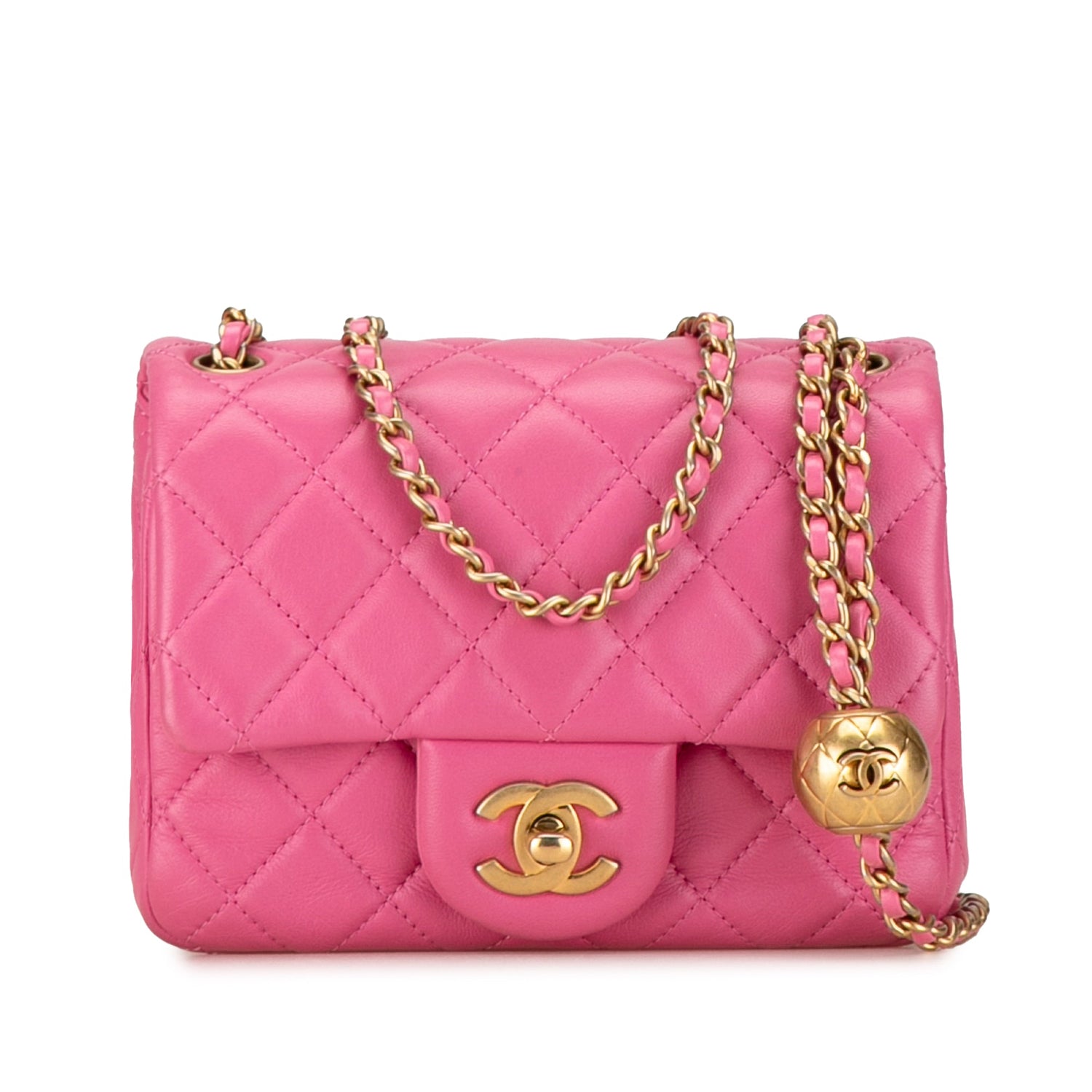 Chanel Pearl Crush Mini Rosa 2019 Pelle d'Agnello | Etoilux