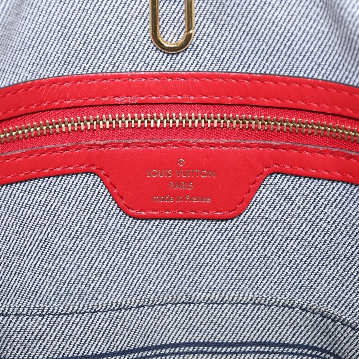 Louis Vuitton OnTheGo – Denim patchwork e manici rossi - Etoilux