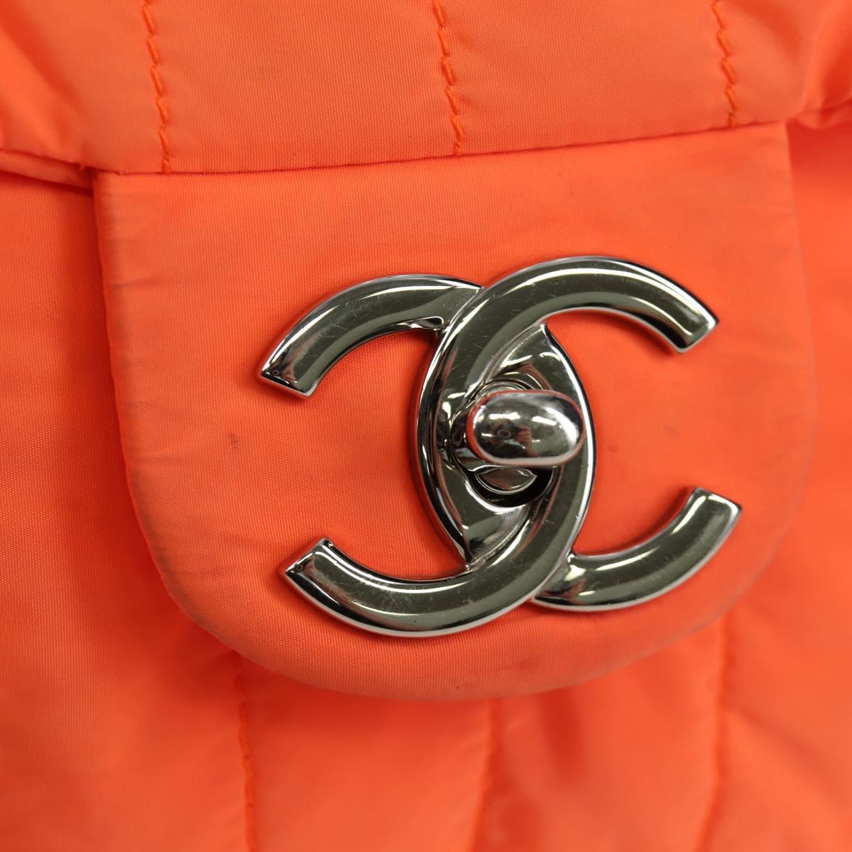 Chanel Coco Cocoon Flap Nylon Arancio Neon – Hardware Argento – 29 cm - Etoilux