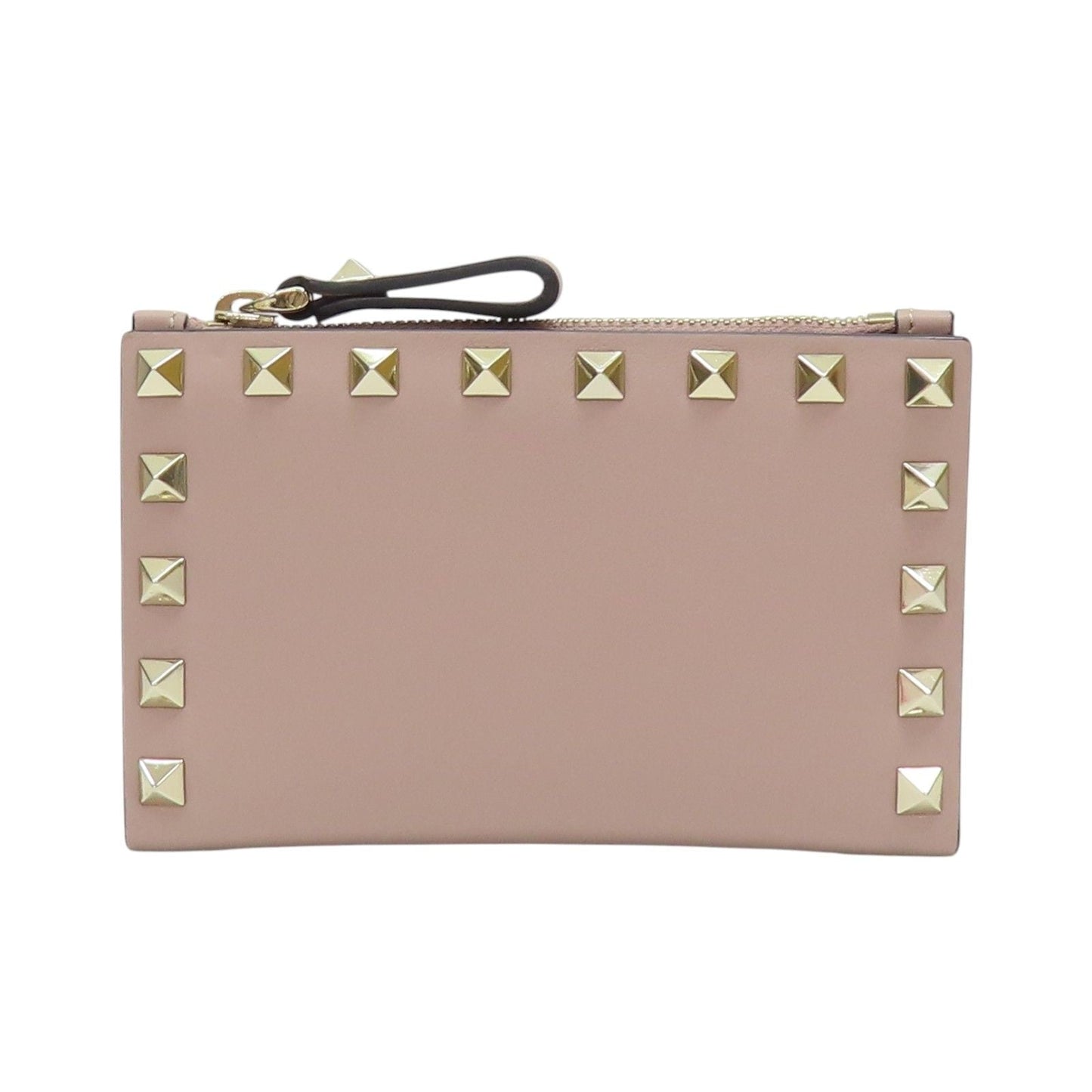 Valentino Garavani Rockstud Compact Wallet Pelle di Vitello Rosa Cipria - Etoilux