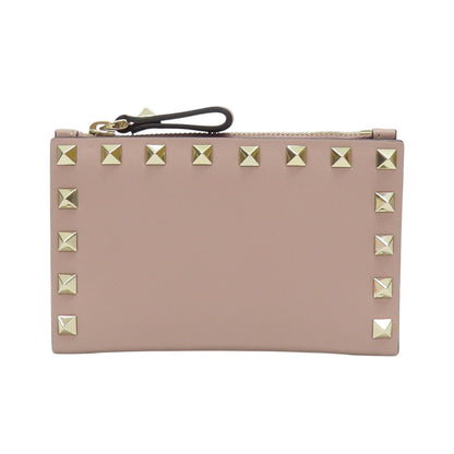 Valentino Garavani Rockstud Compact Wallet Pelle di Vitello Rosa Cipria - Etoilux