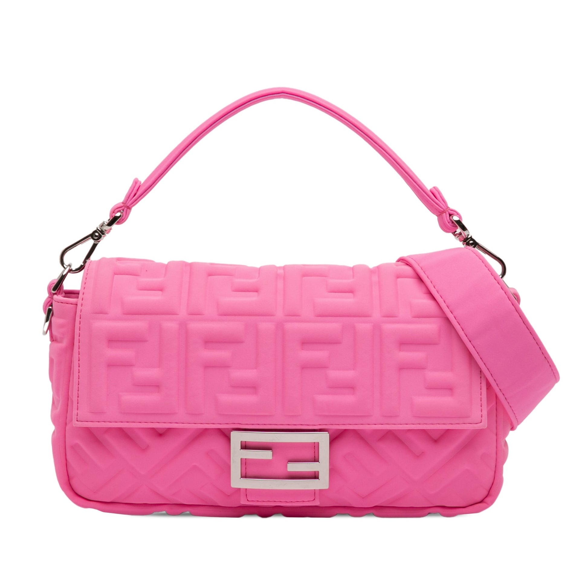 Fendi Baguette FF Embossed Rosa Autenticata | Etoilux