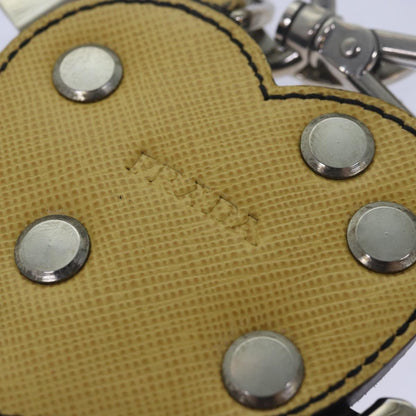 Prada Portachiavi Bag Charm Cuore in Pelle Saffiano Gialla con Freccia – 11 cm - Etoilux