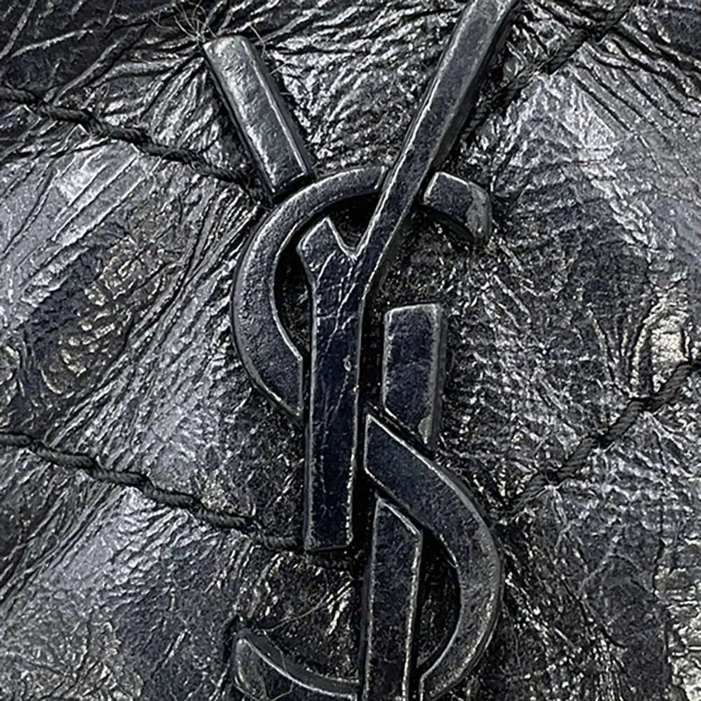 Saint Laurent Borsa a tracolla con catena Saint Laurent Niki in pelle SAINT LAURENT PARIS Nero - Etoilux