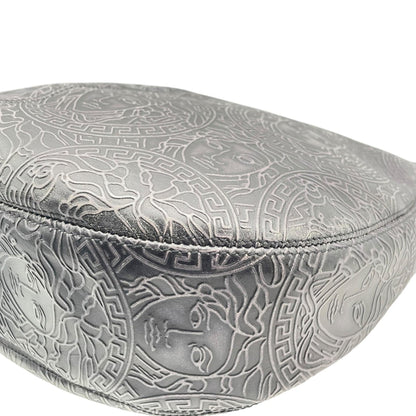 Versace Medusa – Hobo bag in pelle nera incisa - Etoilux