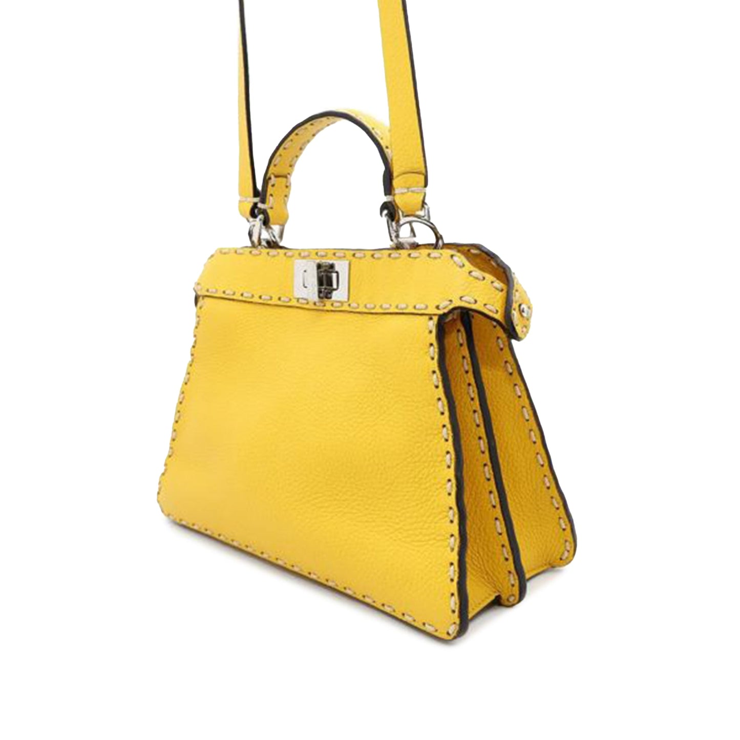 Fendi Piccola borsa a tracolla Selleria Peekaboo ISeeU in pelle di vitello - Etoilux