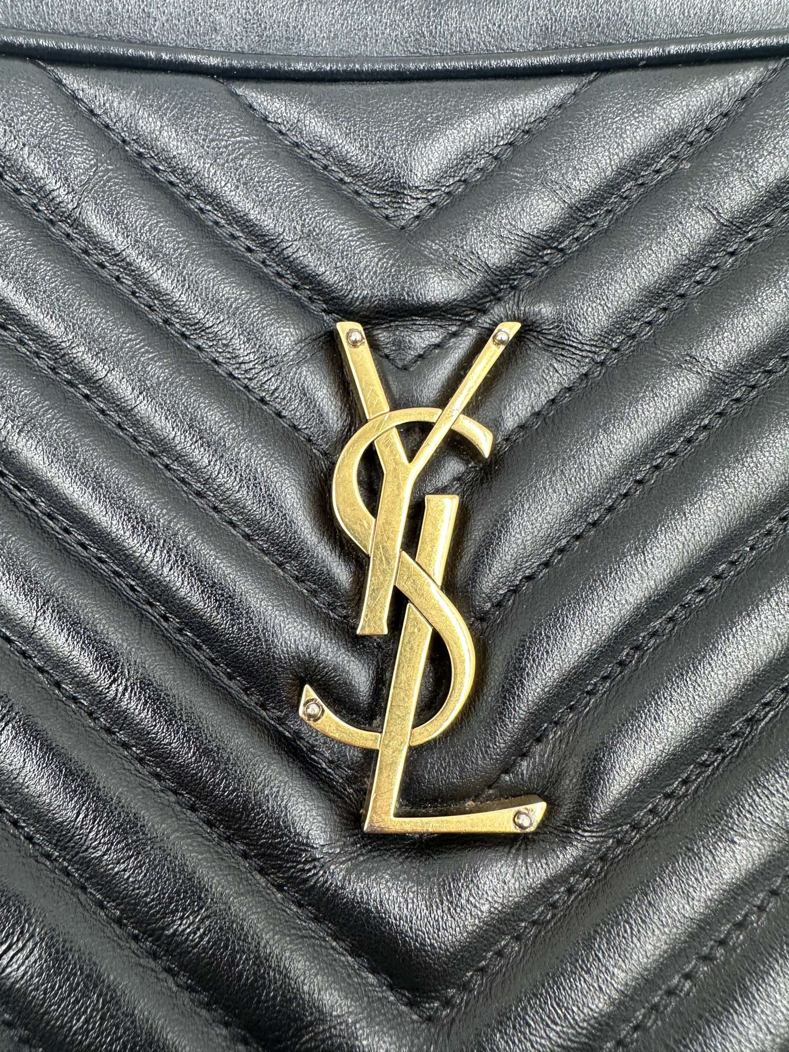 Saint Laurent Lou Camera Bag Pelle Nera Matelassé – Medium - Etoilux