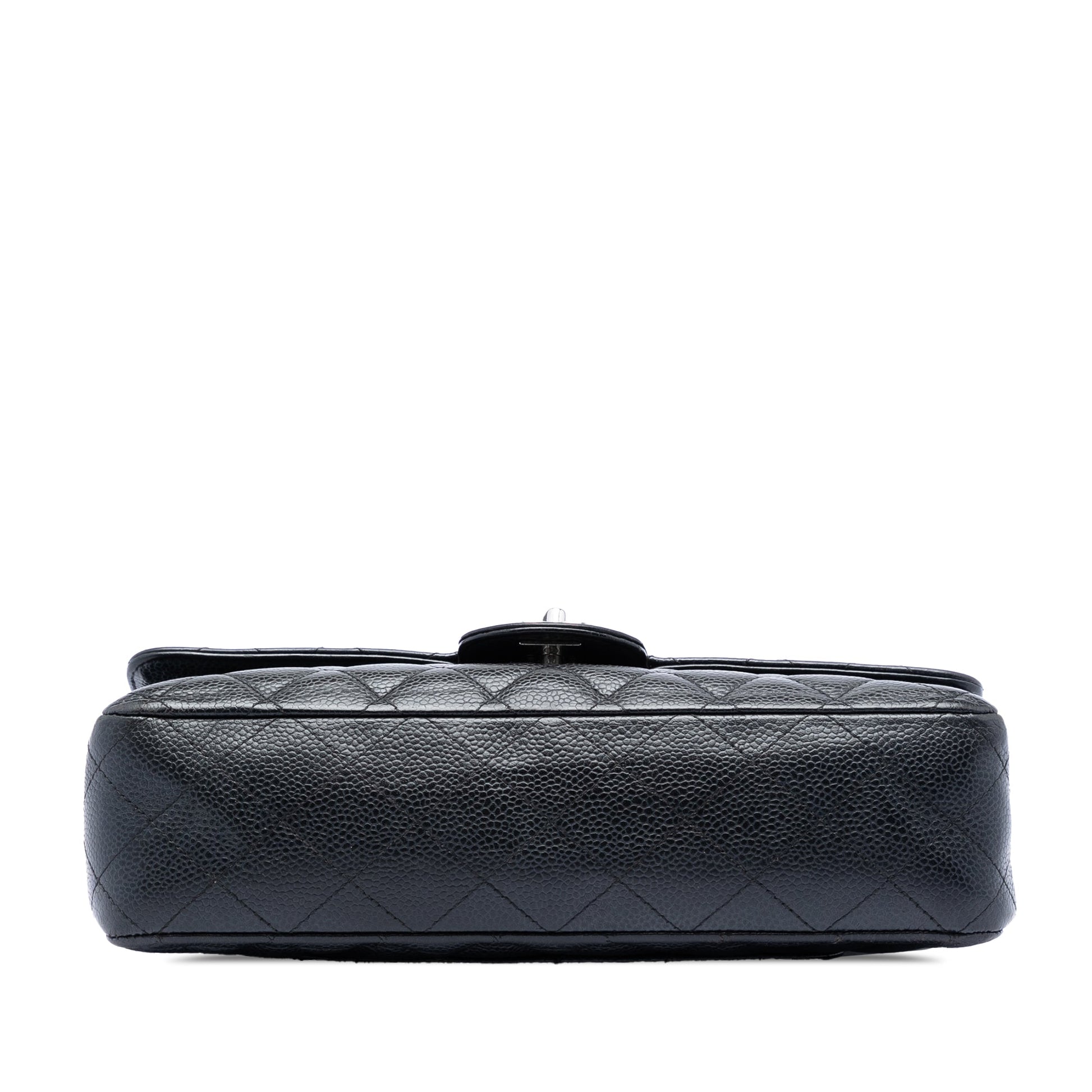 Chanel Classic Double Flap Medium – Pelle Caviar Nera, Hardware Silver - Etoilux