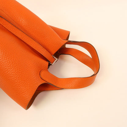 Hermès Picotin Lock 18 PM in Taurillon Clémence Feu – Palladio - Etoilux