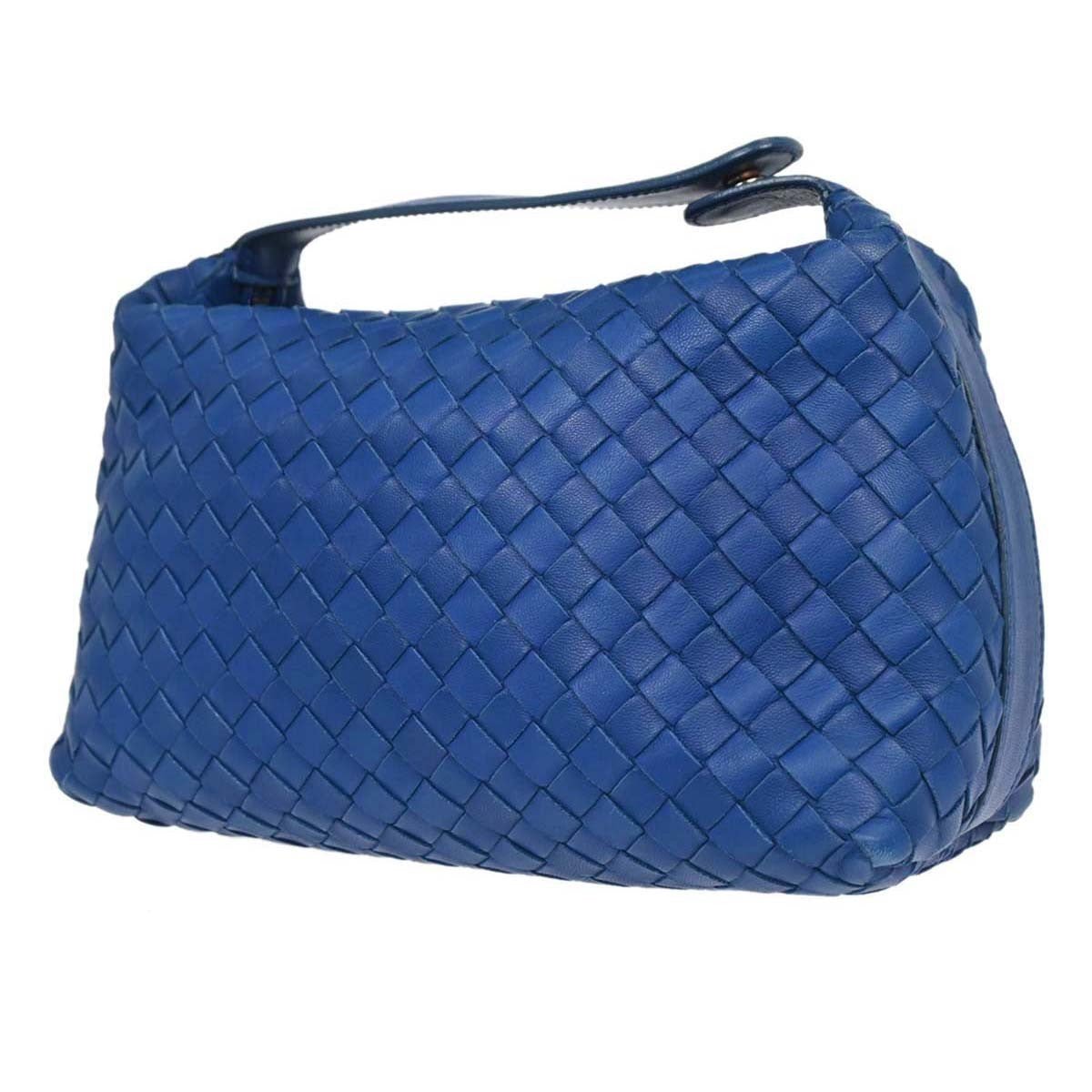 Bottega Veneta Intrecciato Nappa Cobalt Blue Hardware Dorato 2008 — Mini Hobo - Etoilux