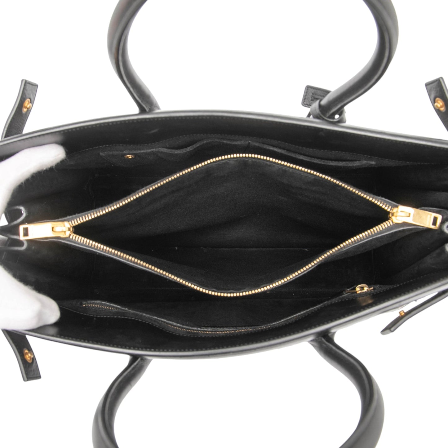 Saint Laurent – Sac de Jour Large Tweed & Leather – Nero – 2014 - Etoilux