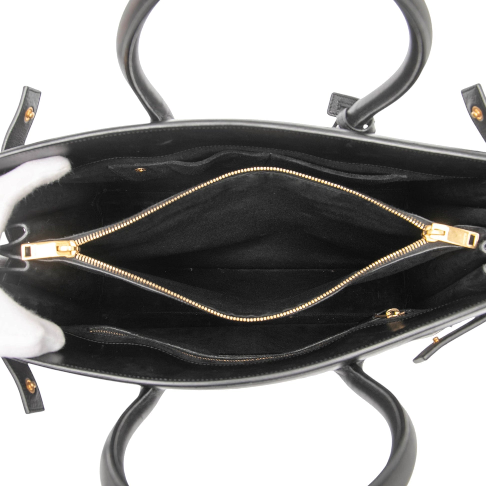 Saint Laurent – Sac de Jour Large Tweed & Leather – Nero – 2014 - Etoilux