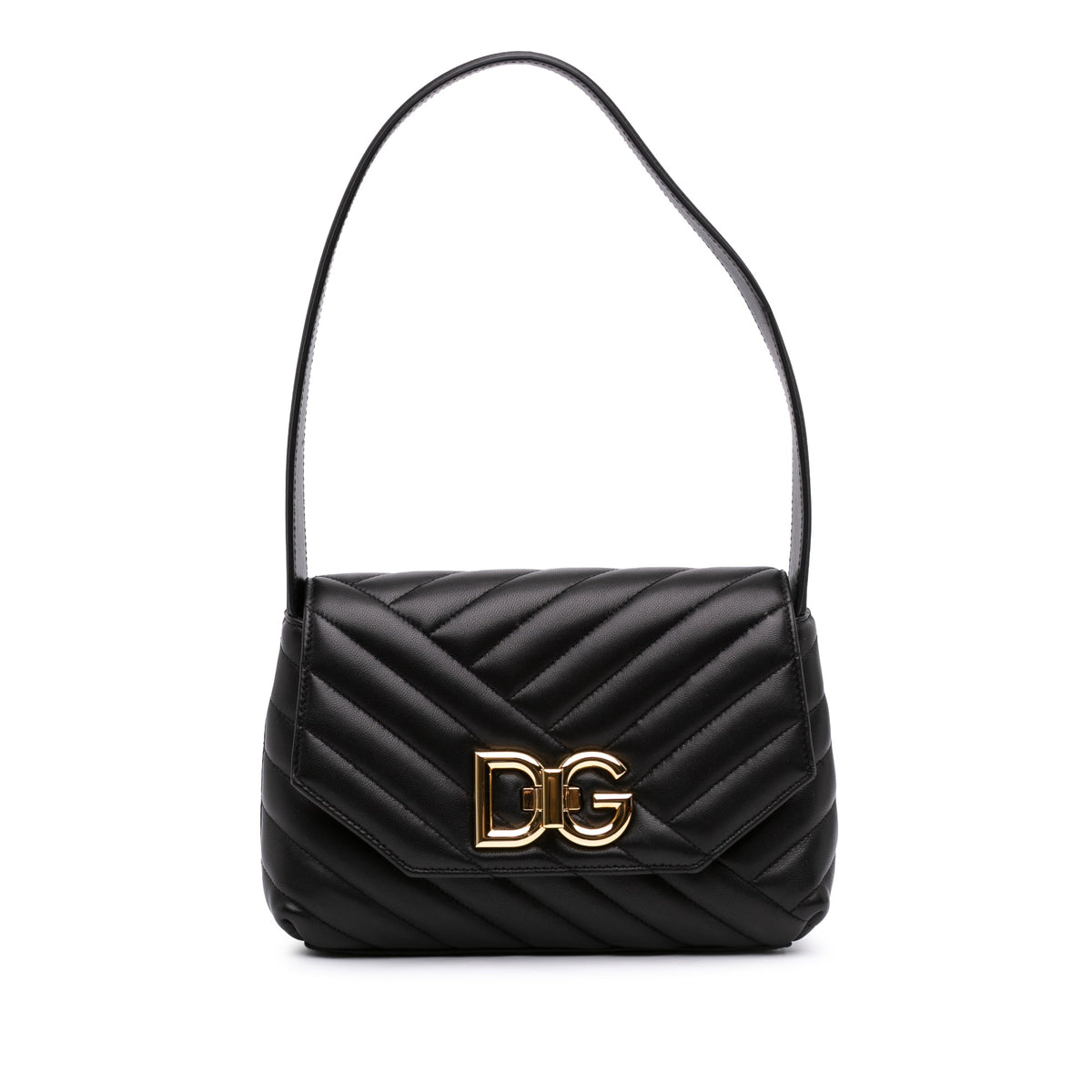 Dolce & Gabbana Lop in Pelle di Agnello Trapuntata Nera – 24 cm - Etoilux