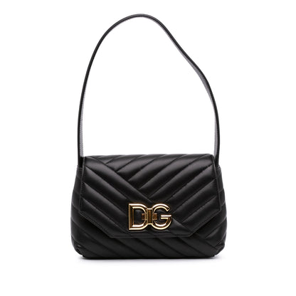 Dolce & Gabbana Lop in Pelle di Agnello Trapuntata Nera – 24 cm - Etoilux