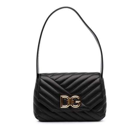 Dolce & Gabbana Lop in Pelle di Agnello Trapuntata Nera – 24 cm - Etoilux