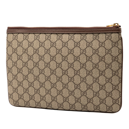 Gucci Ophidia GG Supreme – Pochette in Tela Rivestita, Brown – 20 x 28,5 cm - Etoilux
