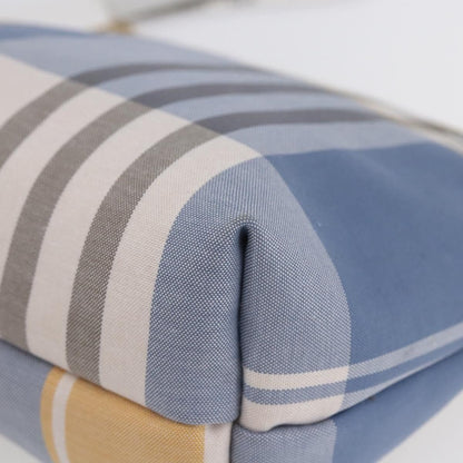 Burberry Nova Check Pochette in Tela Canvas Azzurra e Giallo Senape — Small - Etoilux