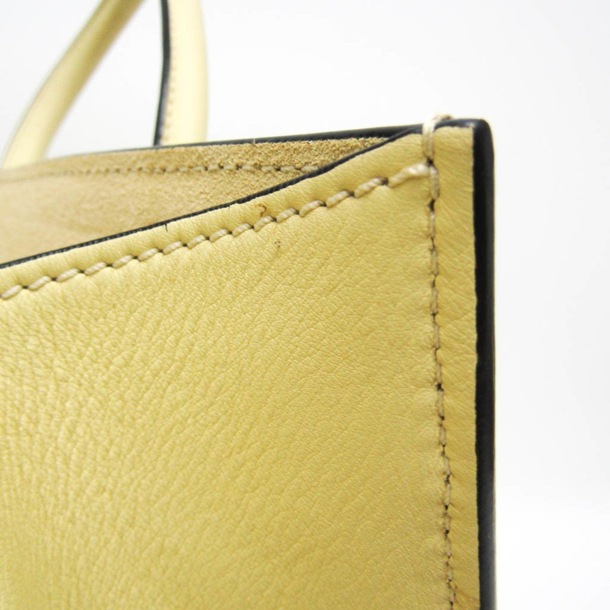 CELINE Luggage Micro Tote in pelle liscia avorio - Etoilux